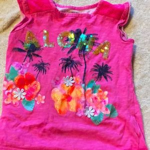 Aloha Hawaiian shirt pink for girls